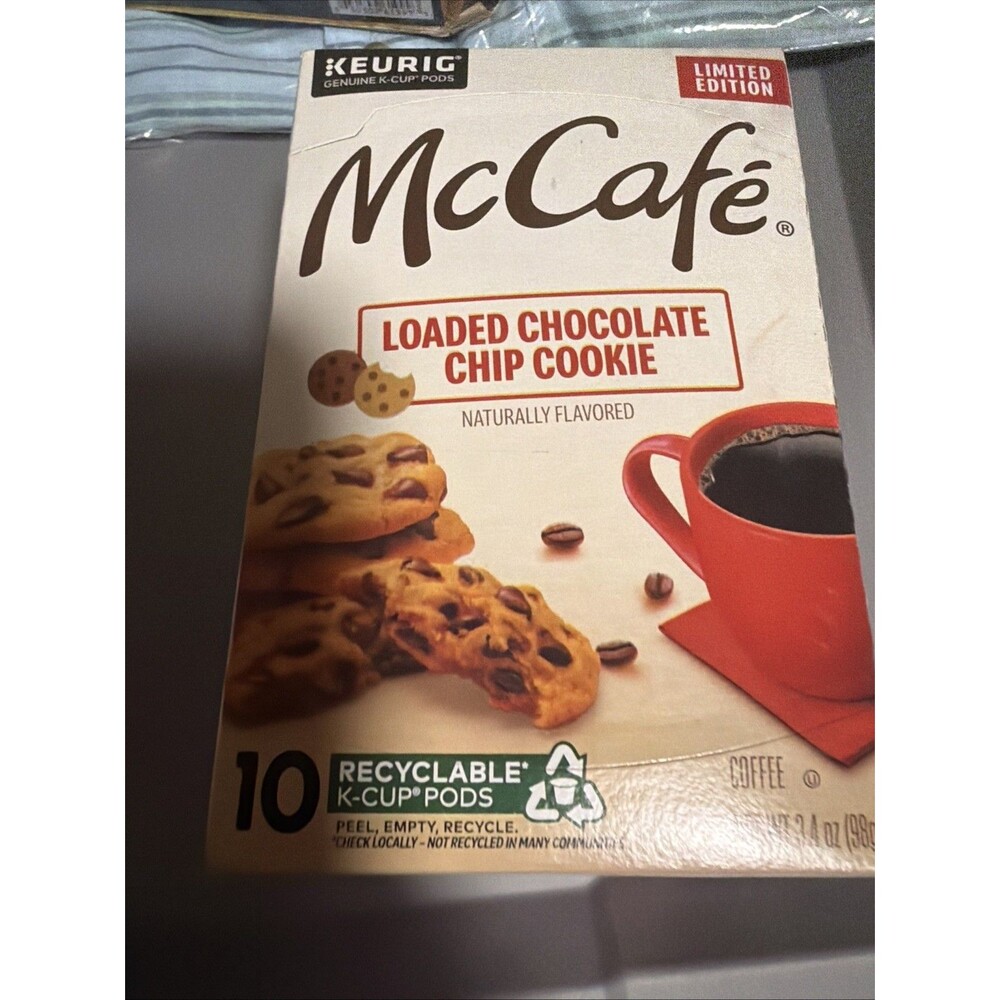 McCafe Loaded Chocolate Chip Cookie Coffee Keurig K-Cup Pods 10 Count Limited Ed